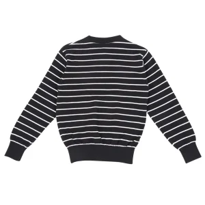 Palm Tree Boys Black Stripes Acrylic Sweater Full Sleeves 9-10 Years