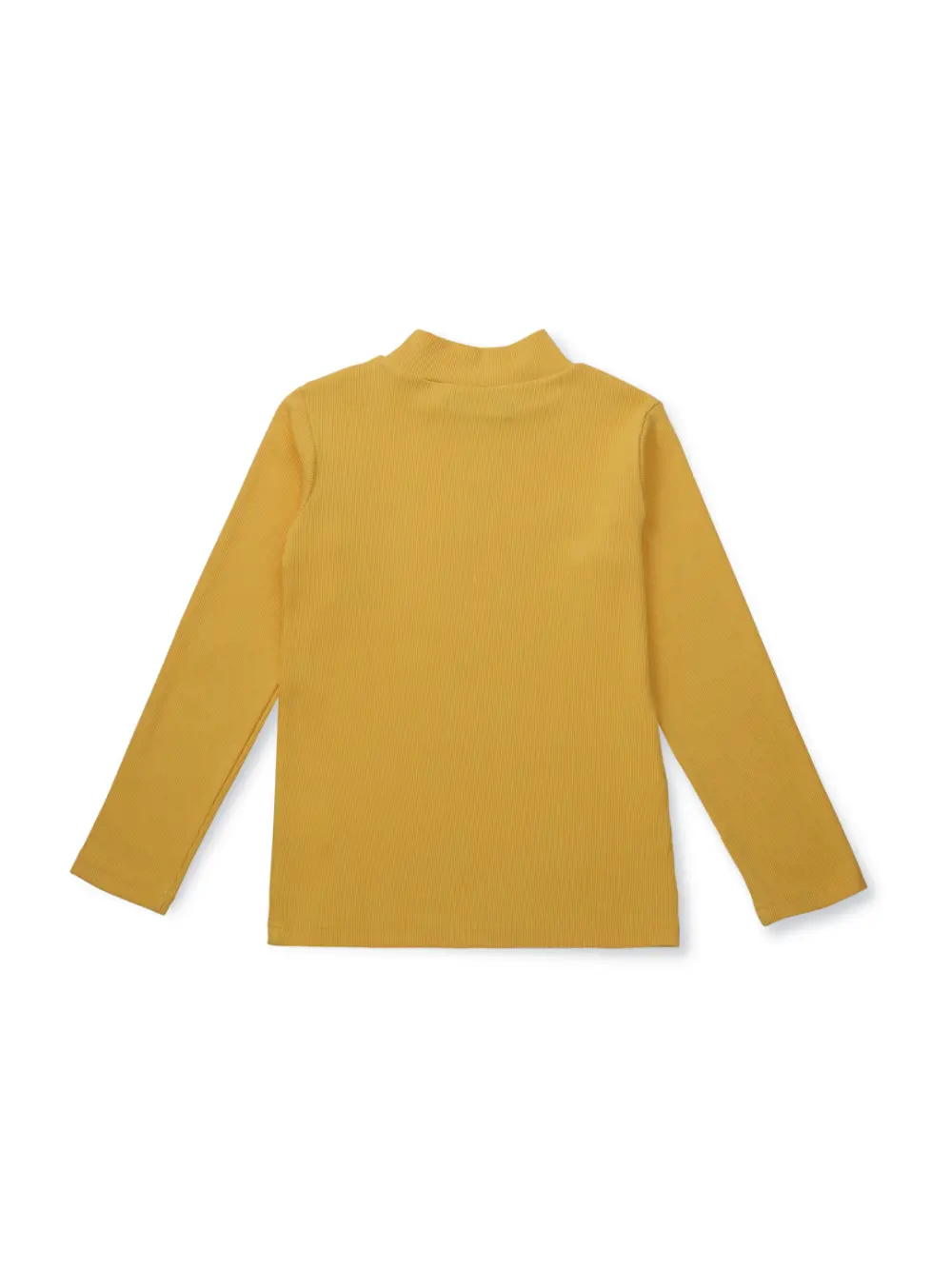 Palm Tree Girls Mustard Solid Cotton Skivvy Full Sleeves 9-10 Years