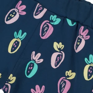 Gj Baby Girls Navy Blue Conversational Print Cotton Baby Set Half Sleeves 12-18M