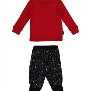 Gj Baby Boys Red Graphic Print Cotton Co-Ordinate 2 Piece