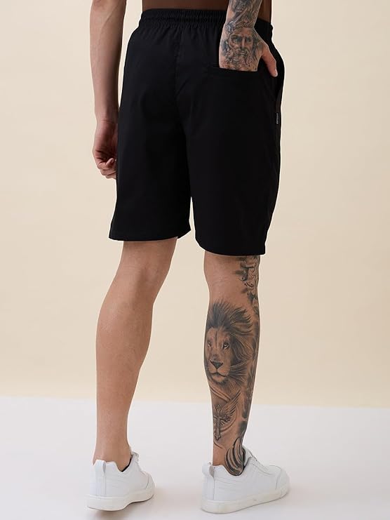 Status Quo Men'S Solid Basic Regular Fit Drawstring Shorts