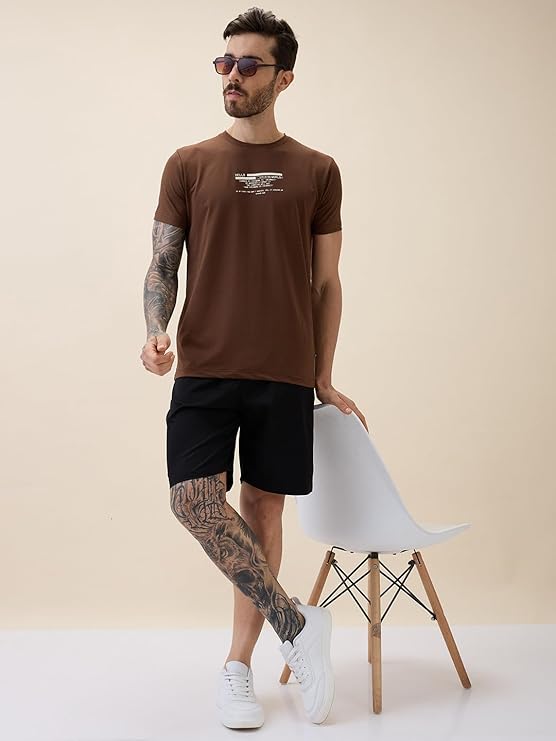 Status Quo Men'S Solid Basic Regular Fit Drawstring Shorts