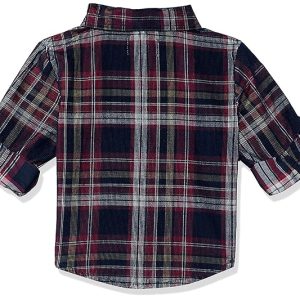 Gini & Jony Boys Navy Blue Printed Cotton Half Sleeves Shirt