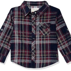 Gini & Jony Boys Navy Blue Printed Cotton Half Sleeves Shirt