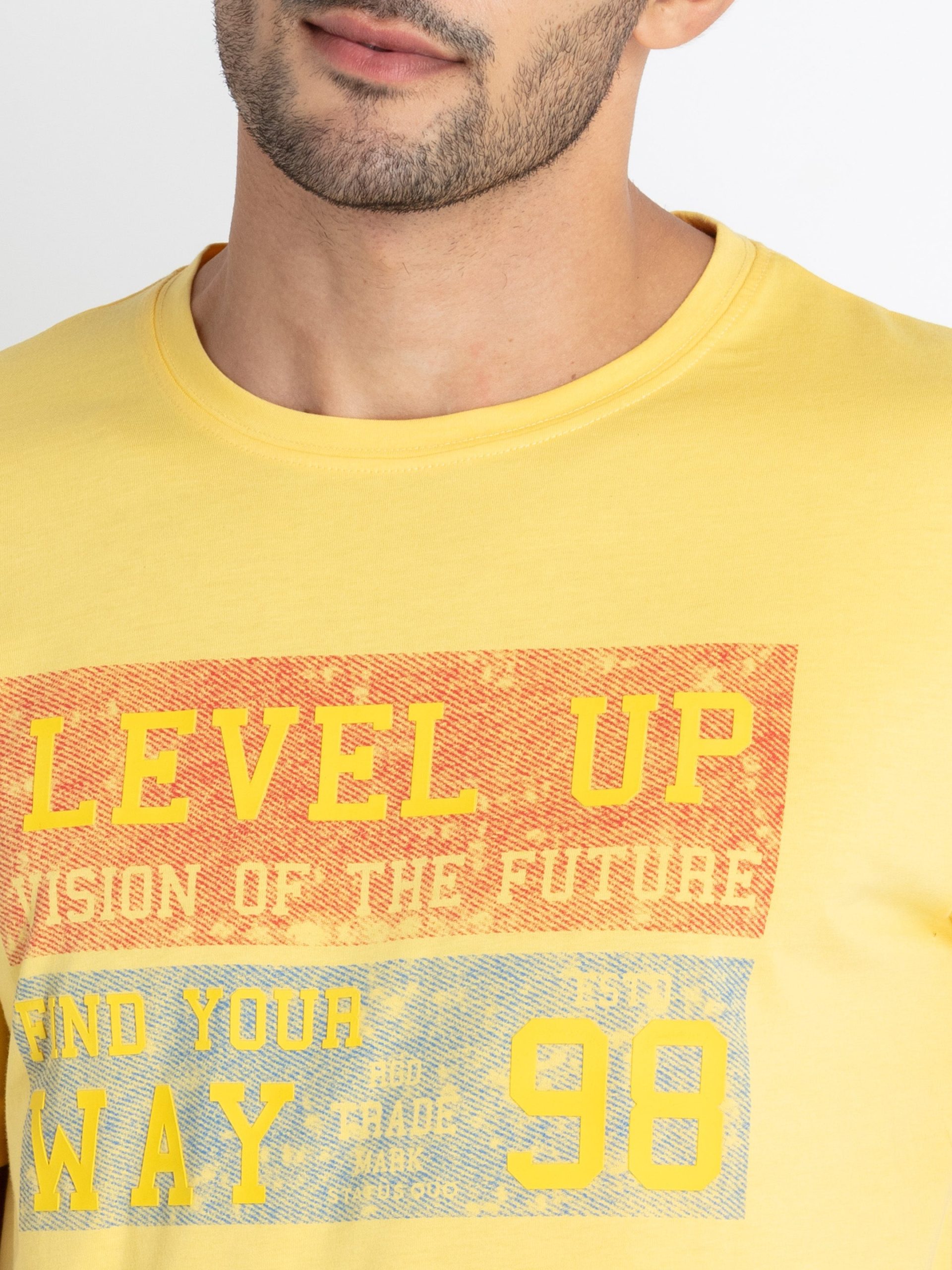 Mens Printed Round Neck T-Shirt