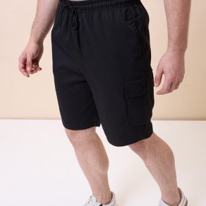 Status Quo Mens Solid Regular Fit Drawstring Short