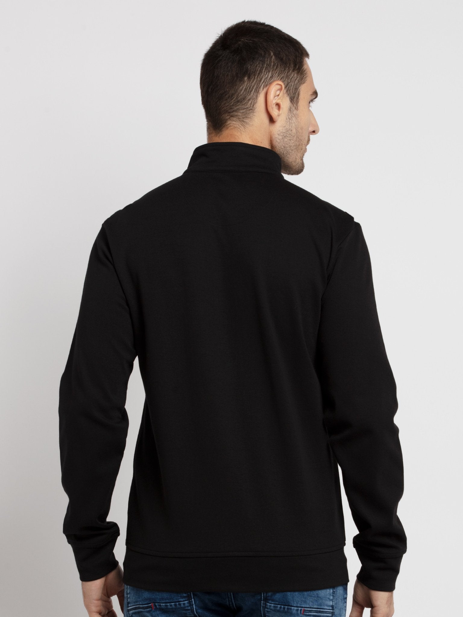 Mens Printed High Neck Lightweight Sweatshirt