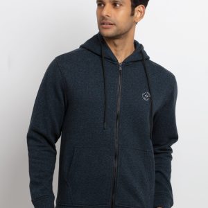 Mens Solid Hooded Sweatshirt