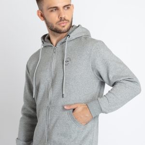 Mens Solid Hooded Sweatshirt