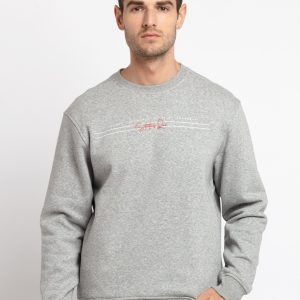 Mens Printed Round Neck Sweatshirt