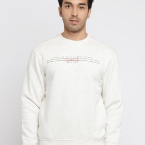 Mens Printed Round Neck Sweatshirt