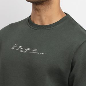 Mens Printed Round Neck Sweatshirt