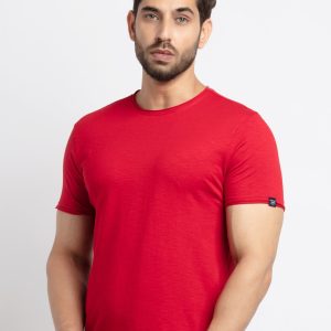 Mens Basic Taperd Fit Round Neck T-Shirt