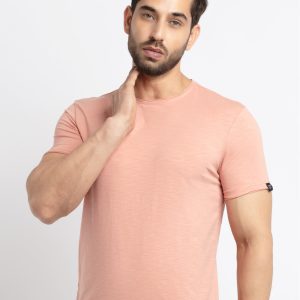 Mens Basic Taperd Fit Round Neck T-Shirt