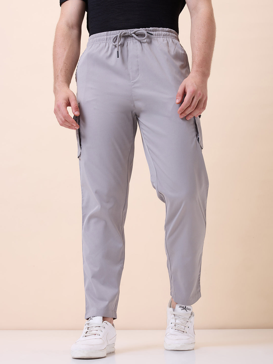 Status Quo Men'S New Basic Solid Regular Fit Drawstring Track Pant