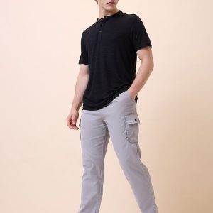 Status Quo Men'S New Basic Solid Regular Fit Drawstring Track Pant