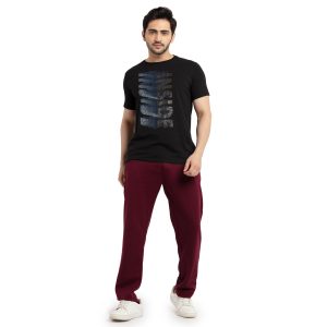 Status Quo Mens Solid Regular Fit Trackpants