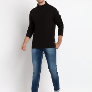 Status Quo Mens Solid Turtle Neck T-Shirt