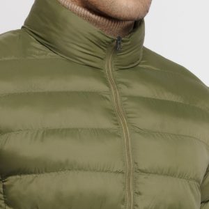 Mens Solid Quilted Jacket With Pouch
