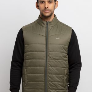 Mens Solid Quilted Jacket