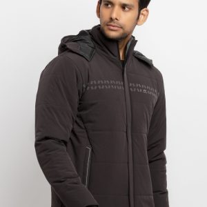 Mens Quilted Hooded Jacket