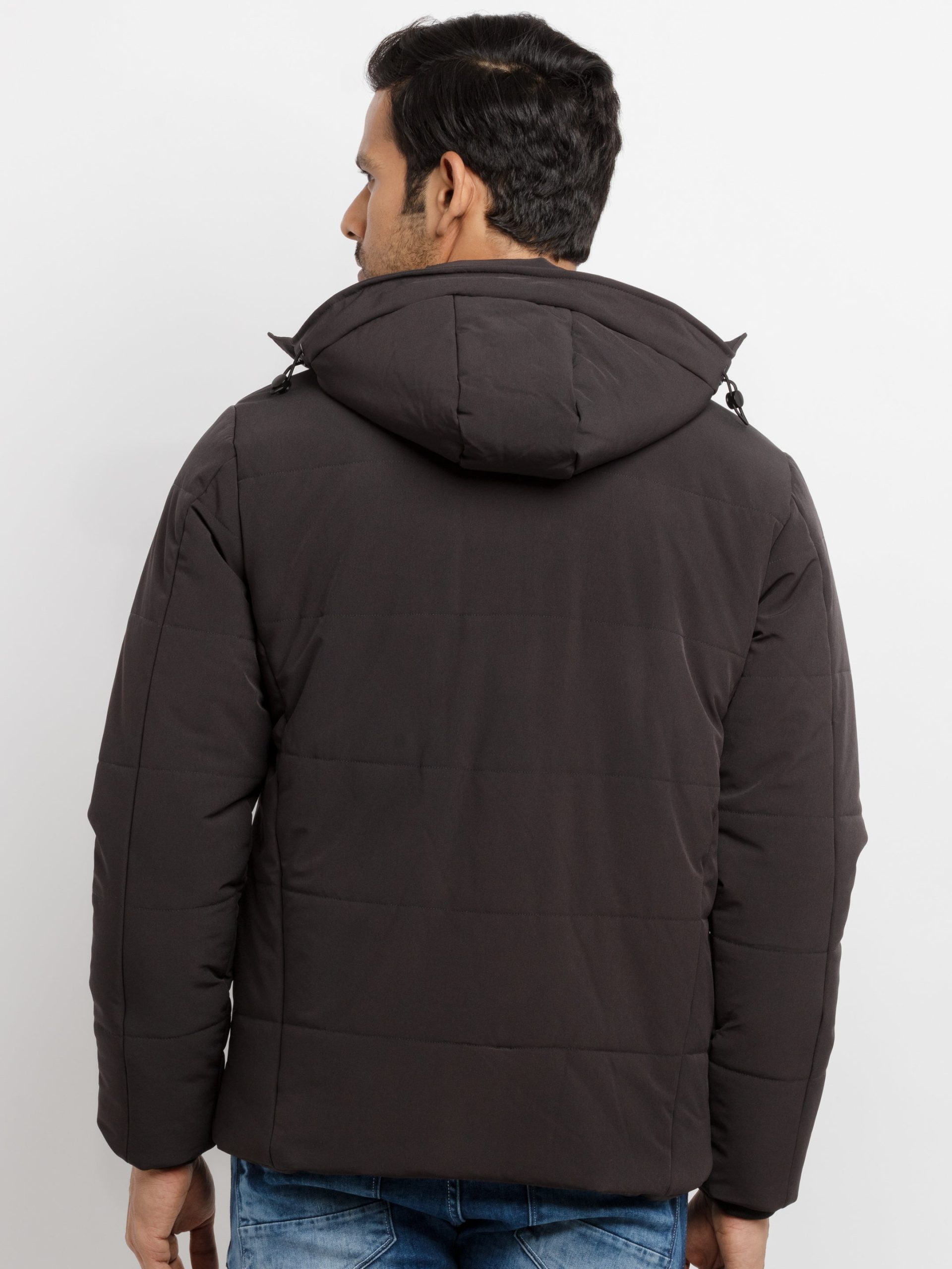 Mens Quilted Hooded Jacket
