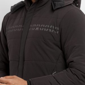 Mens Quilted Hooded Jacket