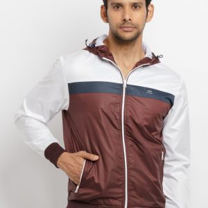 Mens Mix & Match Hooded Lightweight Jacket