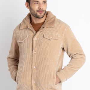 Status Quo Men'S Corduroy Spread Collar Jacket