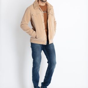 Status Quo Men'S Corduroy Spread Collar Jacket