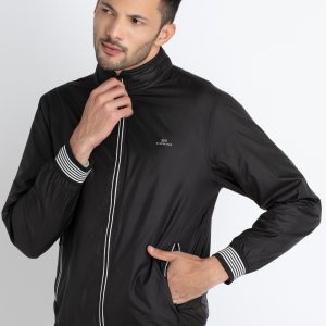 Mens Solid High Neck Lightweight Jacket
