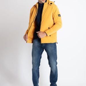 Mens Quilted Jacket With Detachable Hood