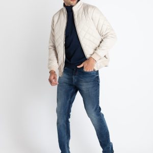 Mens Quilted High Neck Jacket