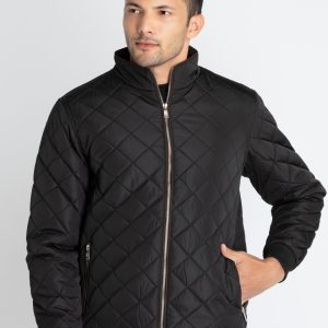 Mens Quilted High Neck Jacket