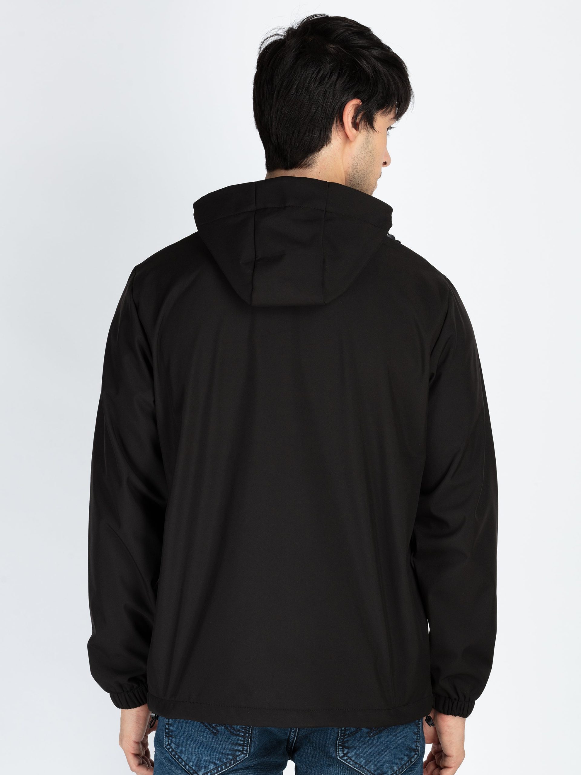 Status Quo Men'S Solid Regular Fit Hooded Jacket