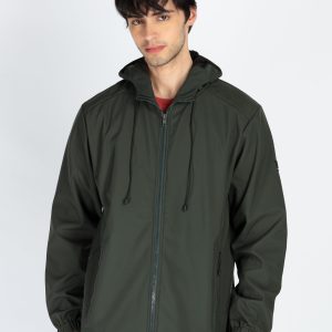 Status Quo Men'S Solid Regular Fit Hooded Jacket
