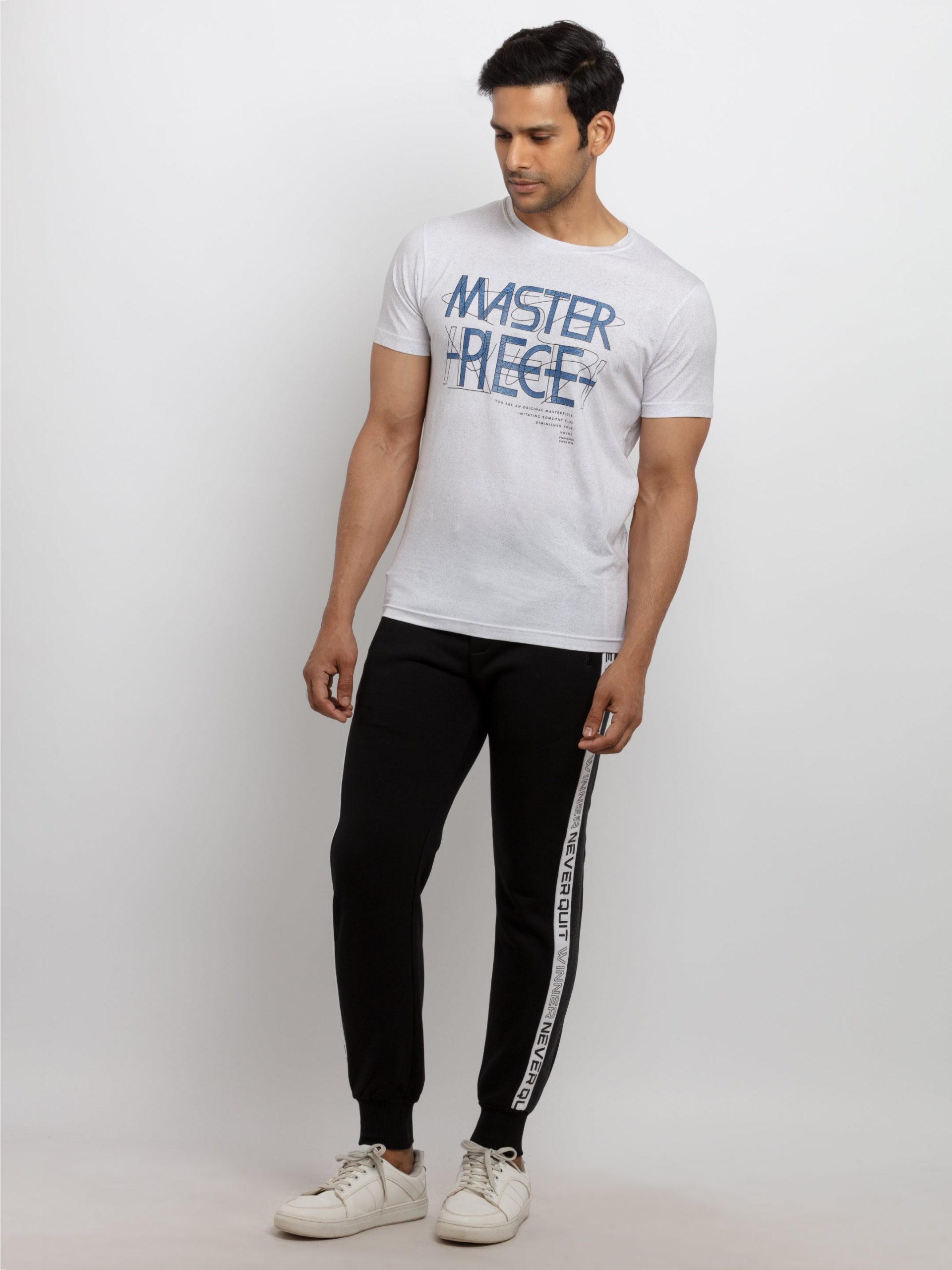 Mens Printed Regular Fit Joggers