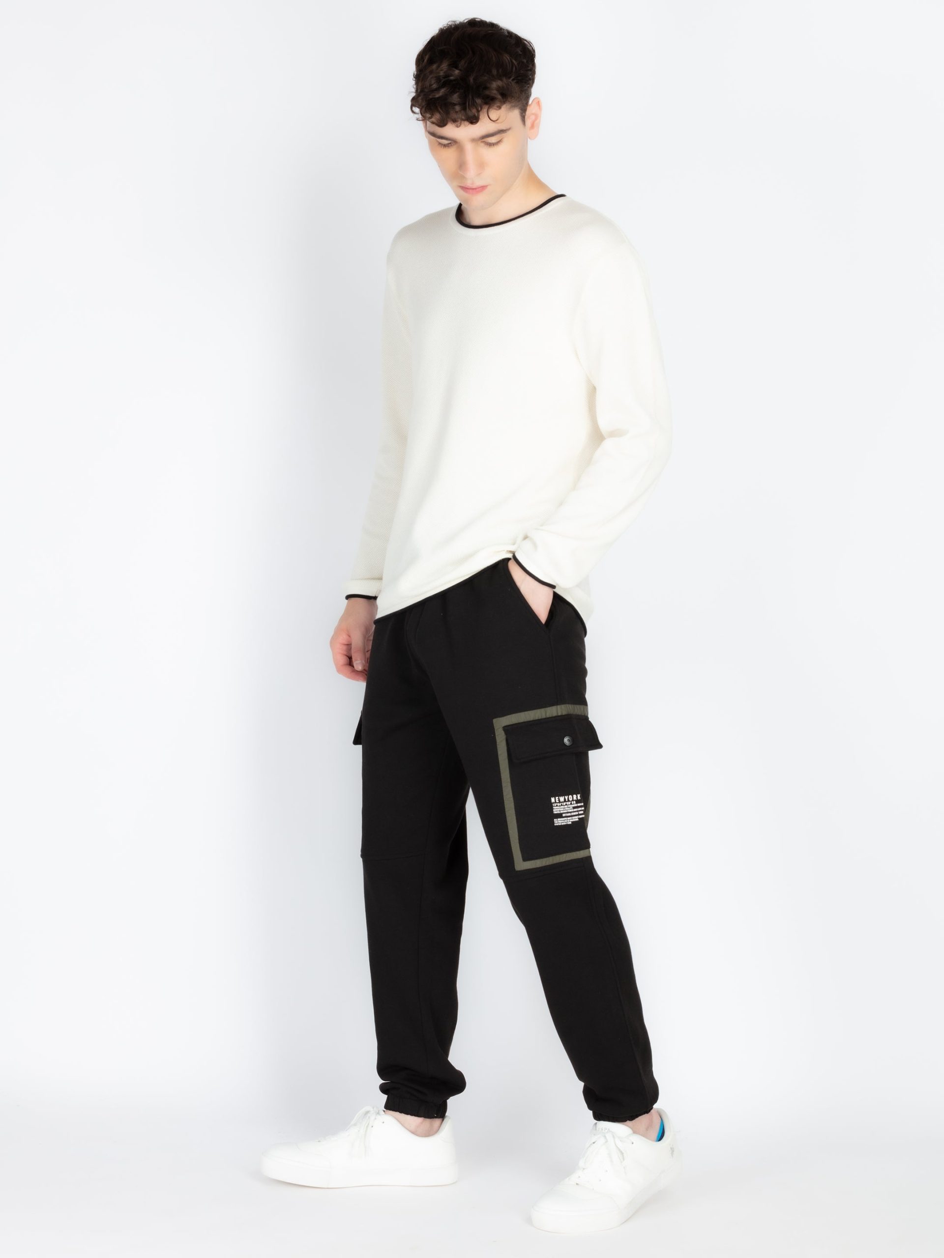 Mens Self Design Joggers