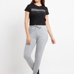 Womens Solid Regular Fit Joggers