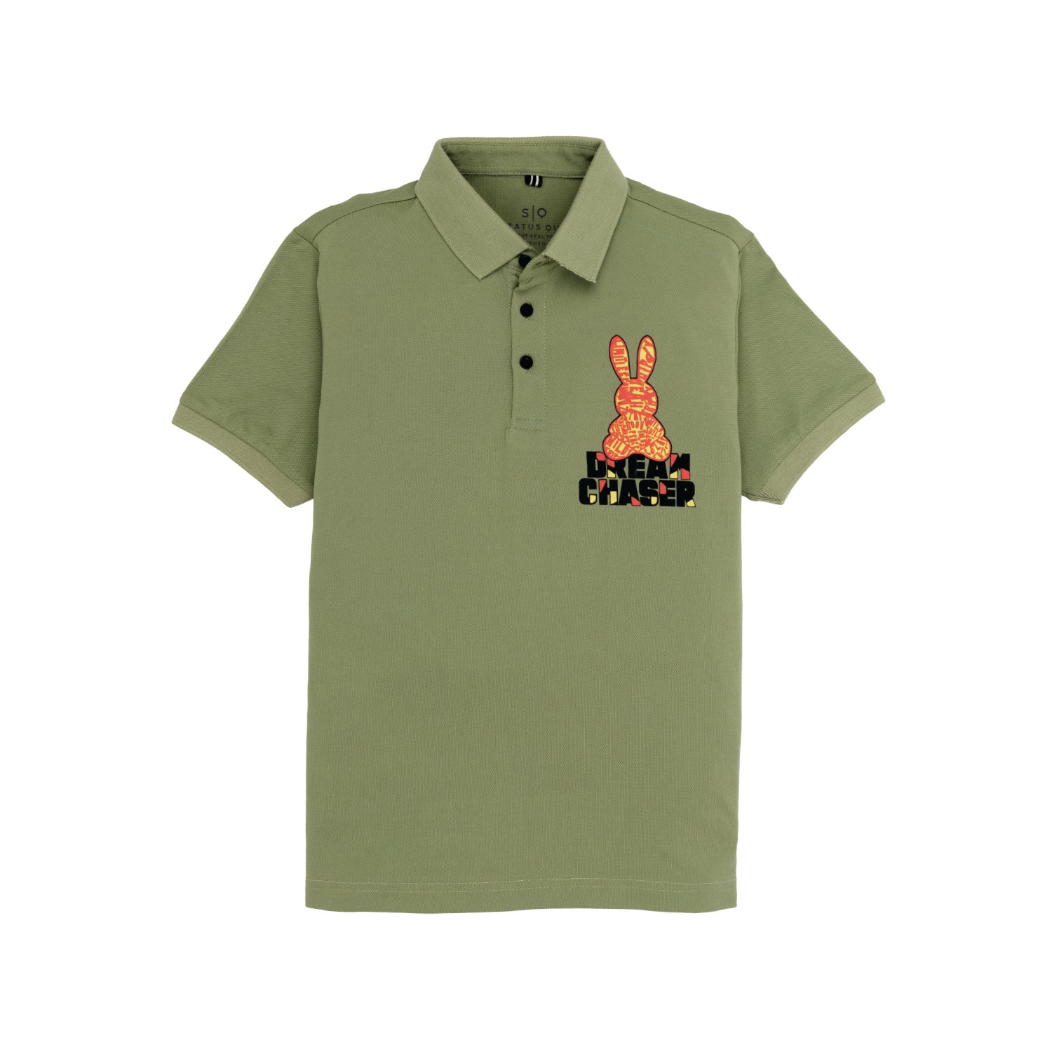 Status Quo Boys Front & Back Printed Polo T-Shirt