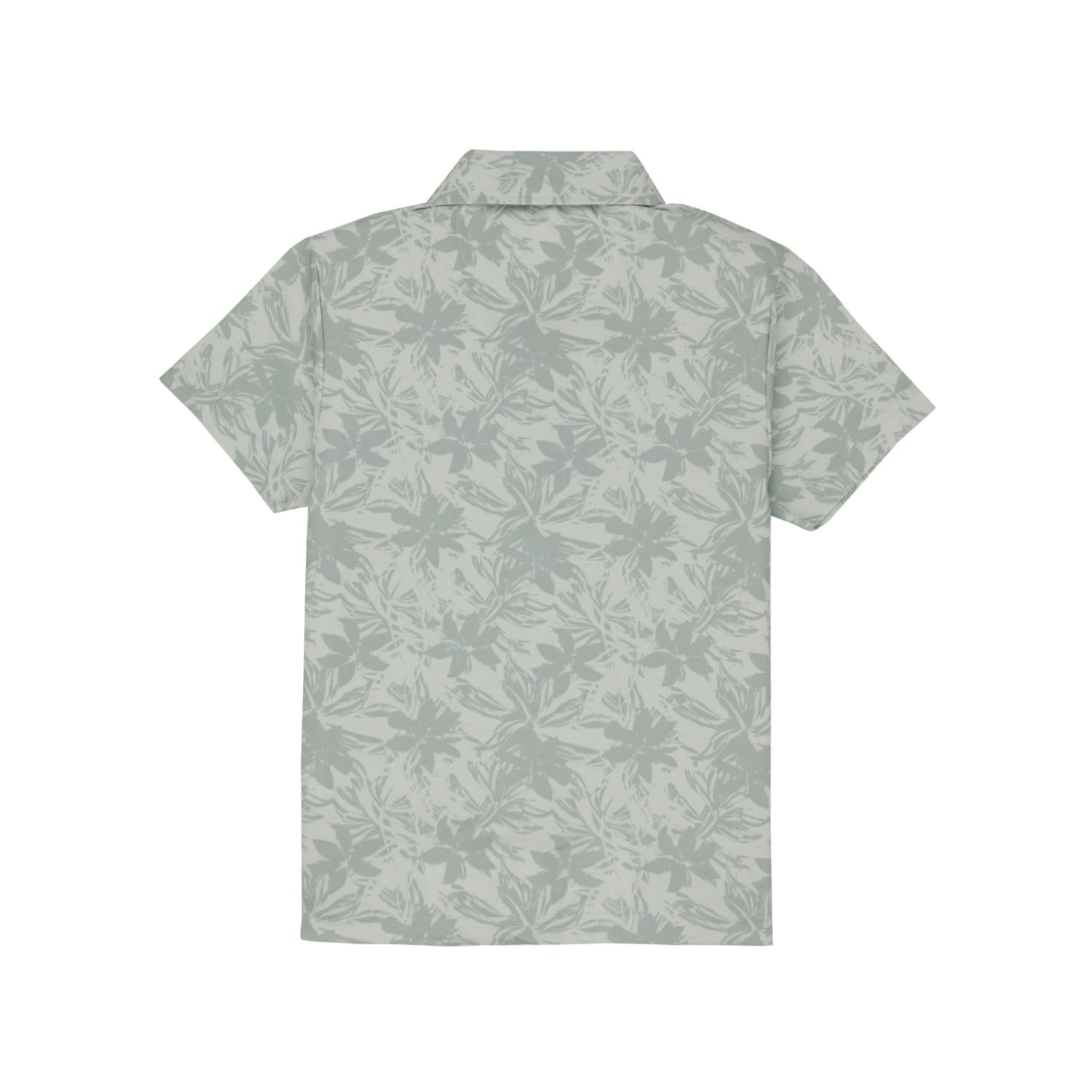 Status Quo Boys Floral Print Polo Collar Half Sleeves Regular Fit Tshirt
