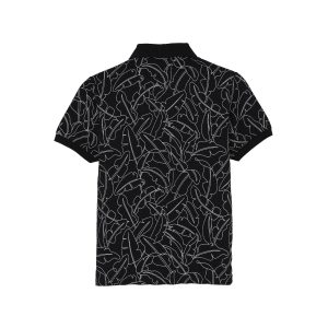 Status Quo Boys Abstract Print Polo Collar Half Sleeves Regular Fit Tshirt
