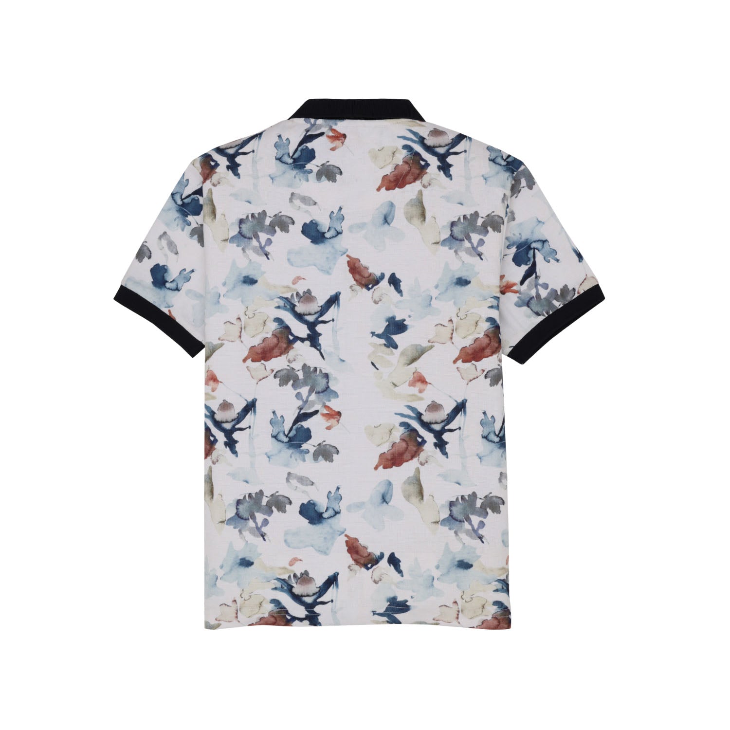 Status Quo Boys Floral Print Polo Collar Half Sleeves Regular Fit Tshirt