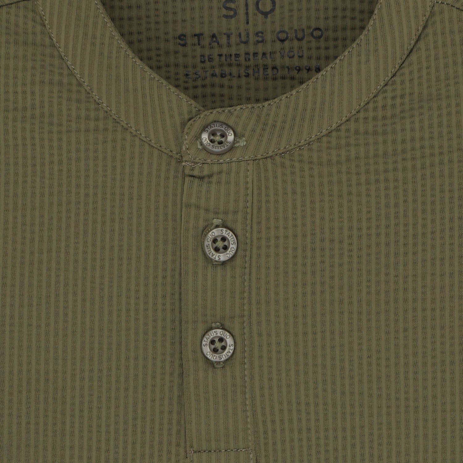 Status Quo Boys All-Over Solid Solid Henley Neck Tshirt