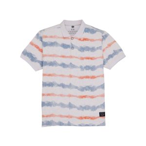 Status Quo Boys Printed Polo Collar Half Sleeves Regular Fit Tshirt