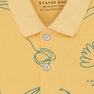 Status Quo Boys All-Over Floral Printed Polo Collar Tshirt