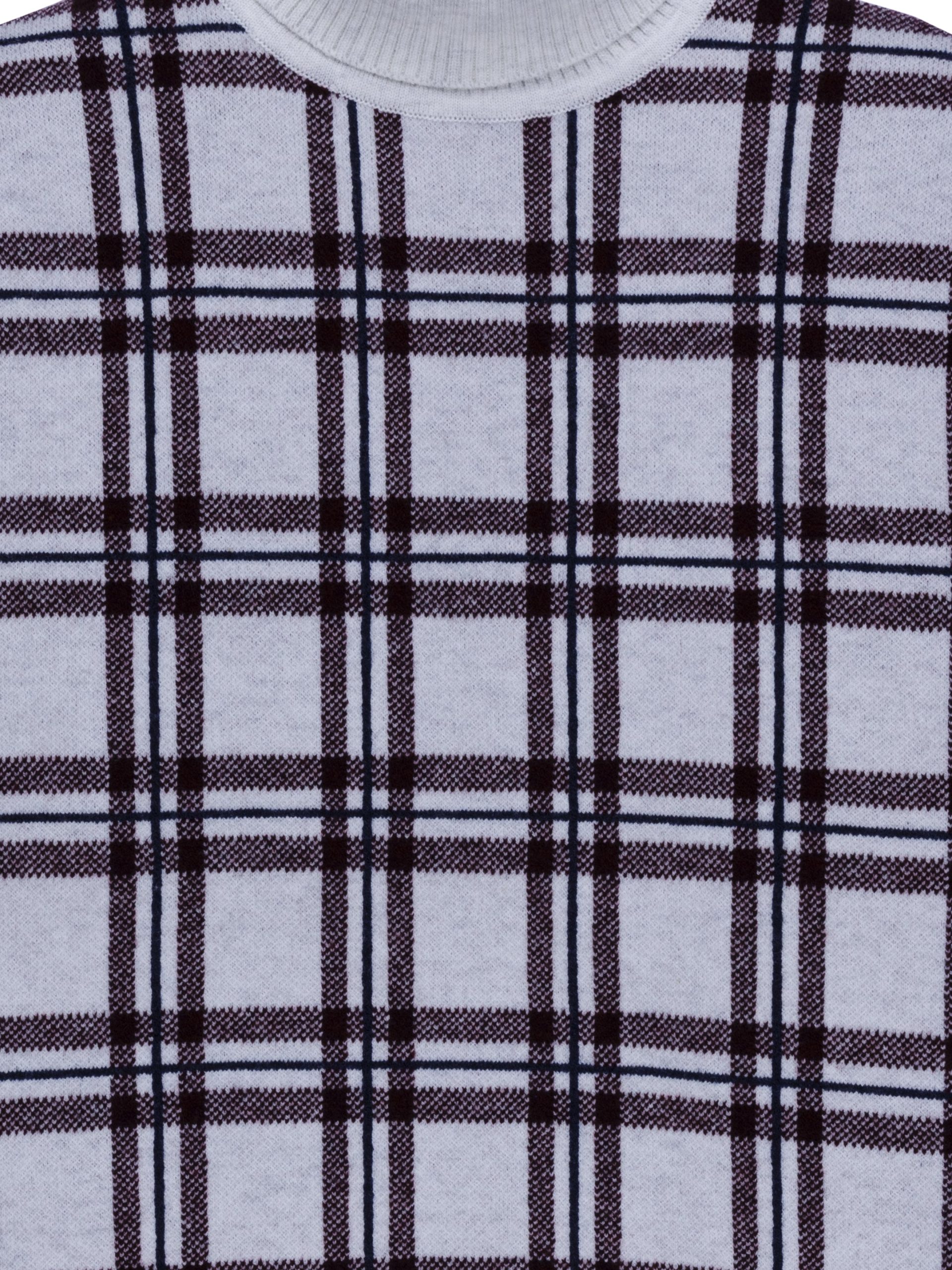 Status Quo Boys Checkered Round Neck Sweater