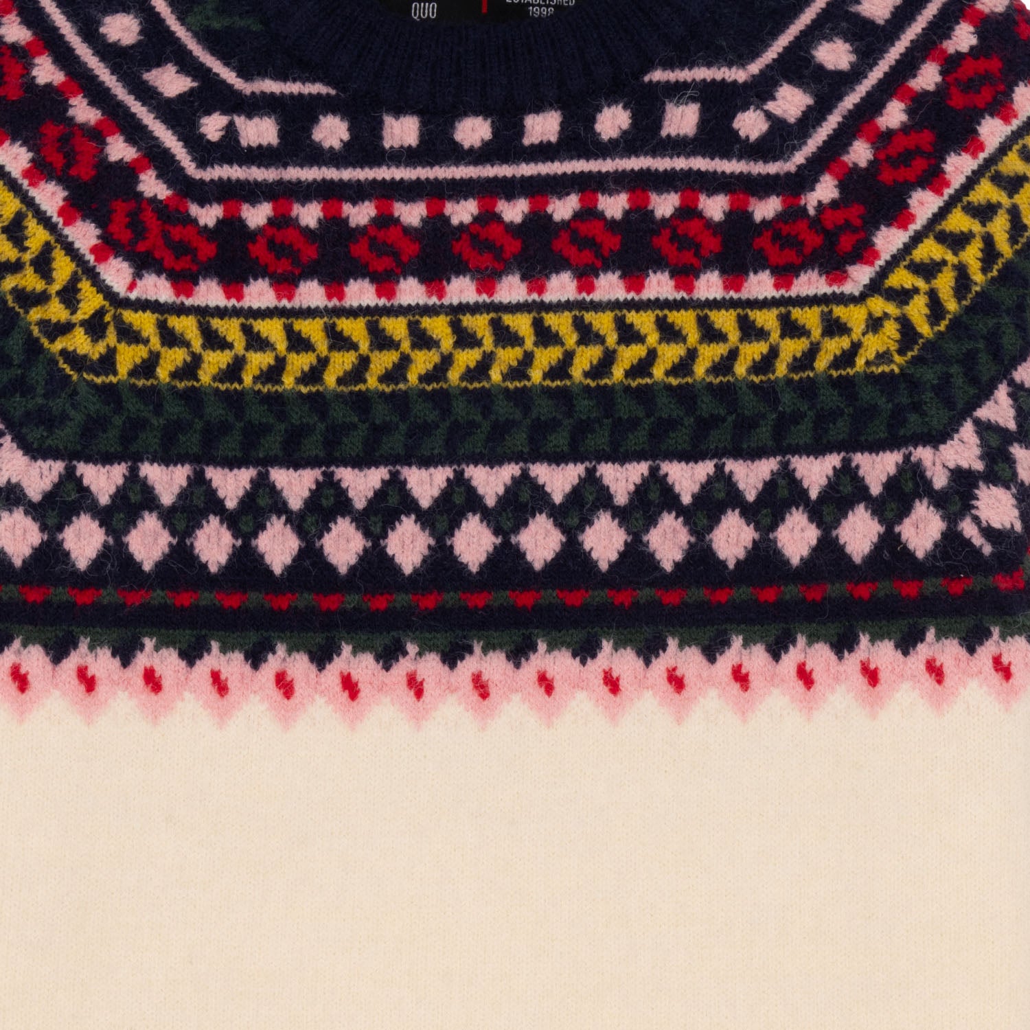 Boys Jacquard Round Neck Sweater