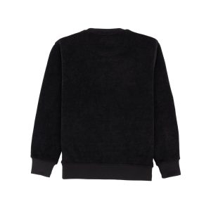 Status Quo Boys Structured Chest Typography Print Round Neck Fleece Full Sleeve Sweatshirt