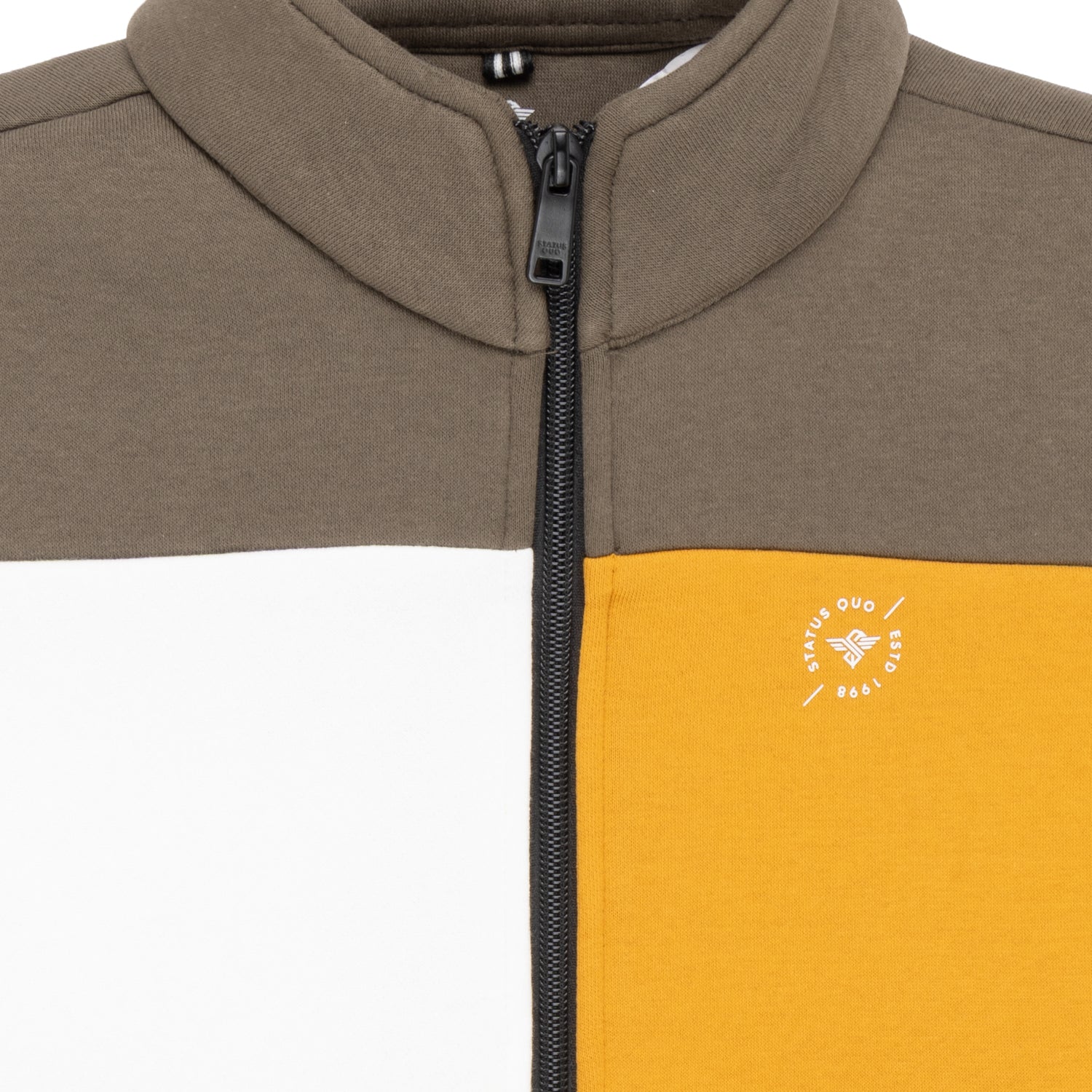 Status Quo Boys Mix & Match Typography Sleeve Print Fleece Full Sleeve Sweatshirt